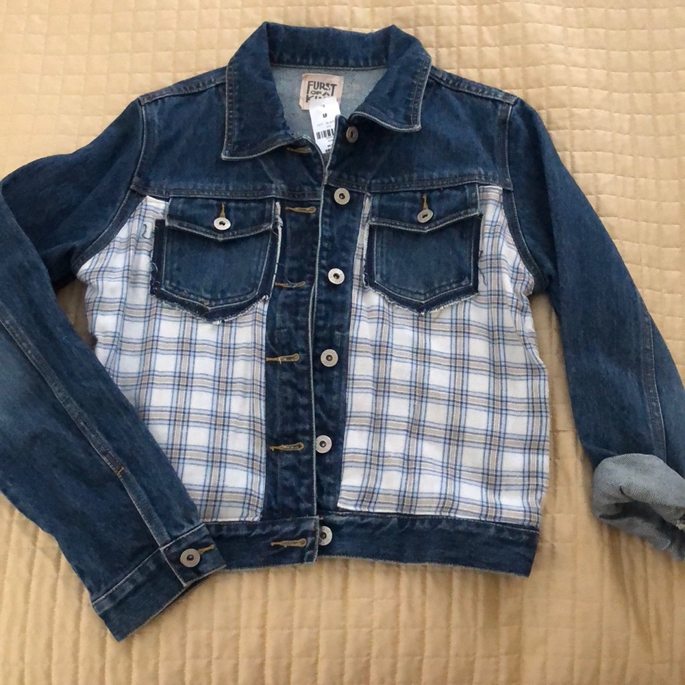 Vintage denim jacket/ flannel first of a kind!